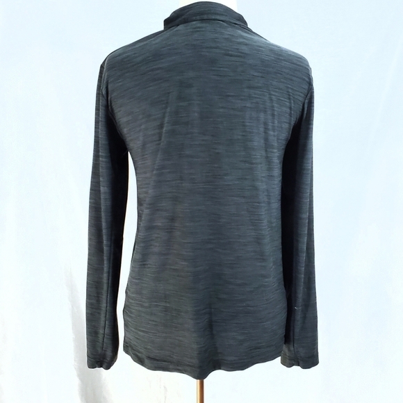 Nike Dri Fit Gray Striped Zip Pullover - Picture 6 of 9